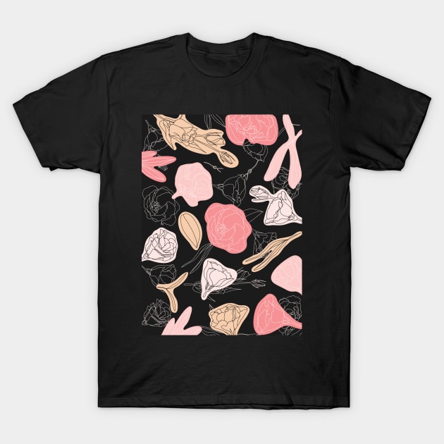 ROSES MODERN FLORAL T-Shirt by MagicDreams